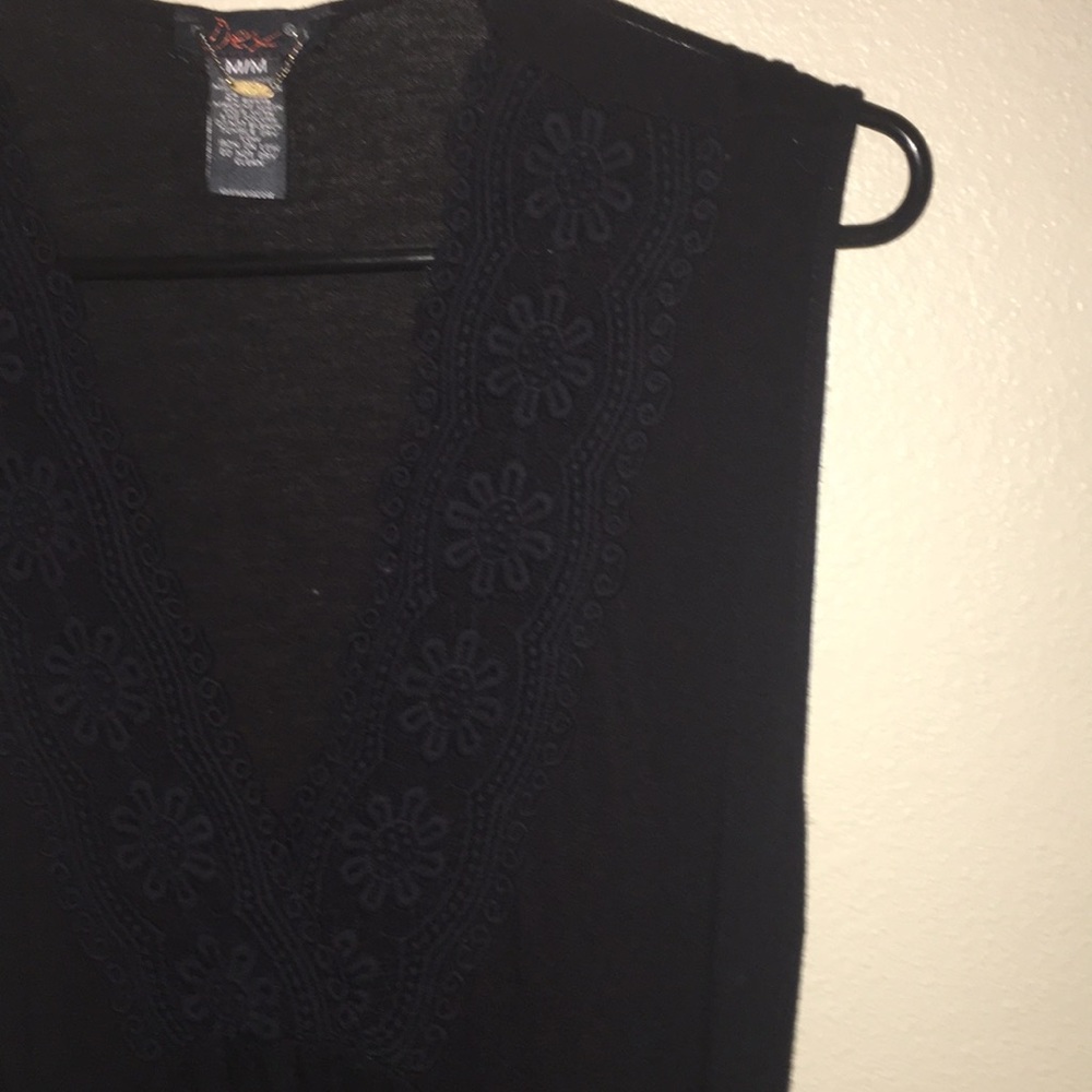 Black dress with lace detailing